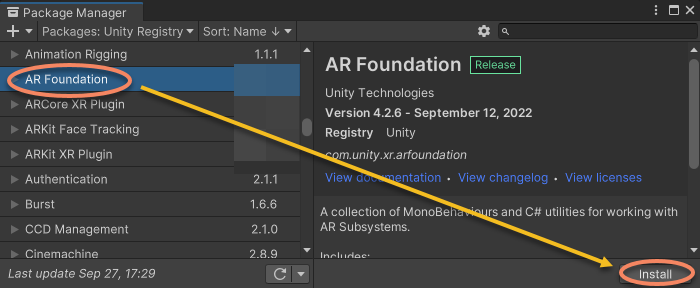 Working With Ar Foundation Easyar Sense Unity Plugin Documentation